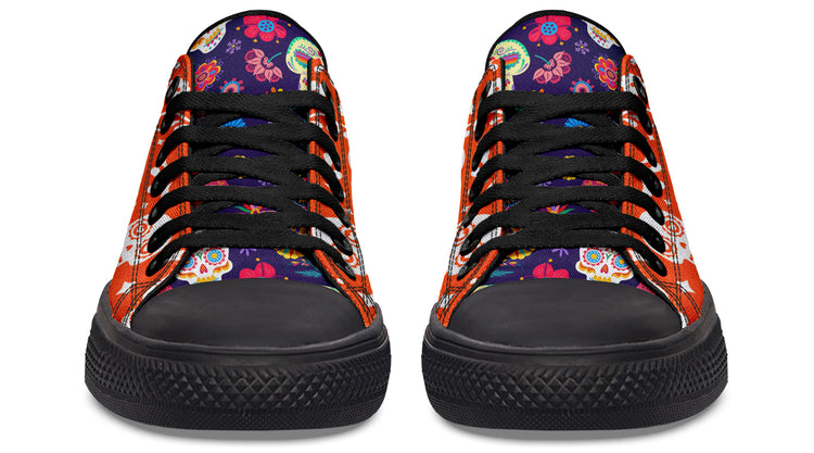 Dia de los Muertos Low Tops ( Black or White Sole )