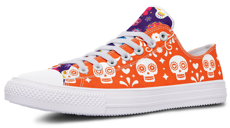 Dia de los Muertos Low Tops ( Black or White Sole )