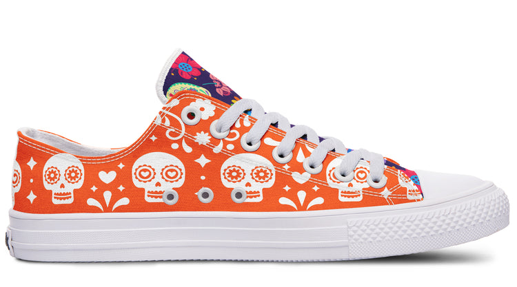 Dia de los Muertos Low Tops ( Black or White Sole )