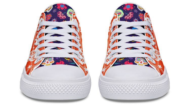 Dia de los Muertos Low Tops ( Black or White Sole )