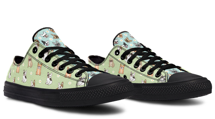 Frenchie Low Tops ( Black or White Sole )