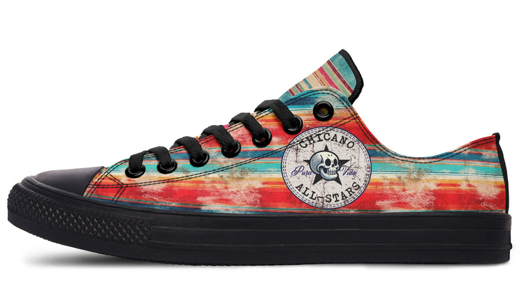 Grunge Sunset Serape Low Tops ( Black or White Sole )