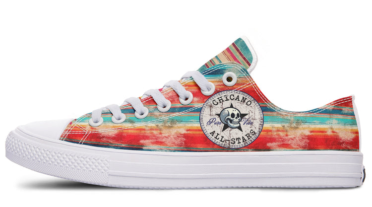 Grunge Sunset Serape Low Tops ( Black or White Sole )