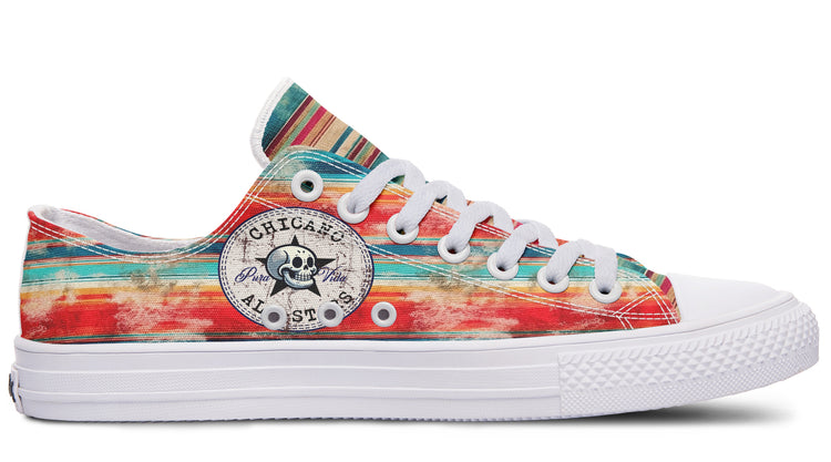 Grunge Sunset Serape Low Tops ( Black or White Sole )