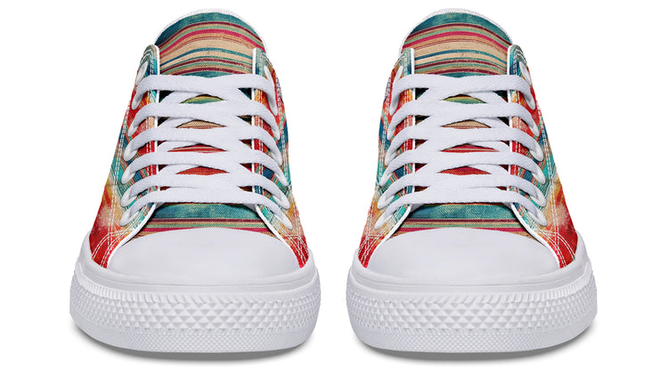 Grunge Sunset Serape Low Tops ( Black or White Sole )