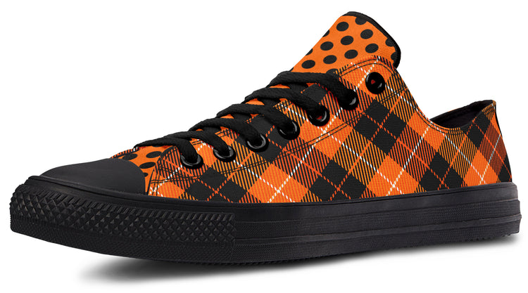 Halloween Argyle Low Tops ( Black or White Sole )