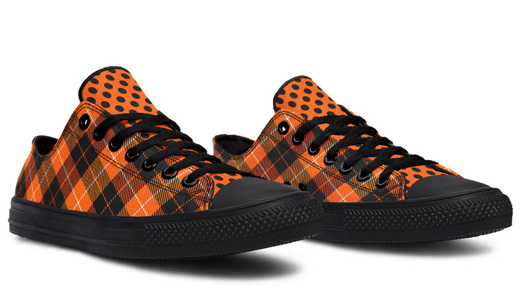 Halloween Argyle Low Tops ( Black or White Sole )