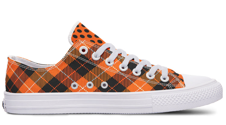 Halloween Argyle Low Tops ( Black or White Sole )