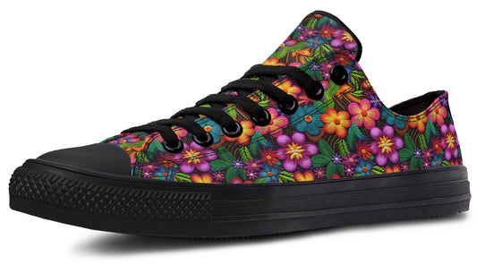 Las Flores Low Tops ( Black or White Sole )