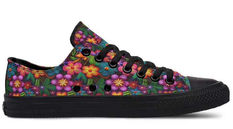 Las Flores Low Tops ( Black or White Sole )