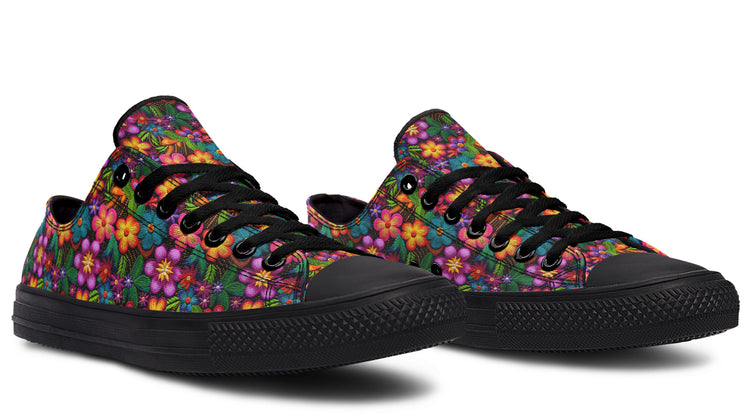 Las Flores Low Tops ( Black or White Sole )