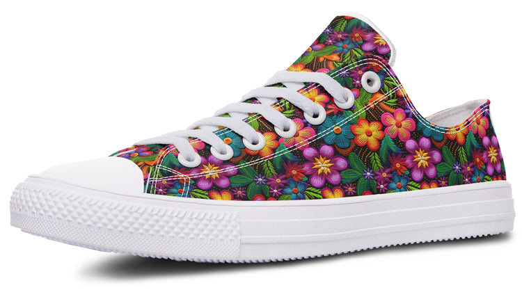 Las Flores Low Tops ( Black or White Sole )