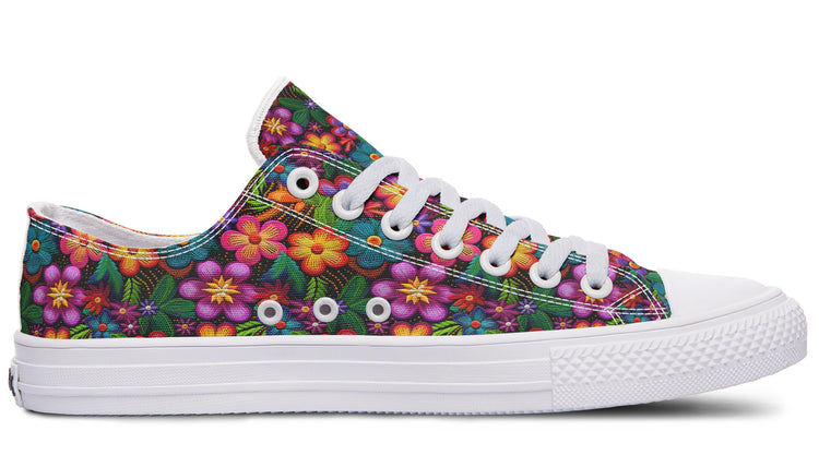 Las Flores Low Tops ( Black or White Sole )