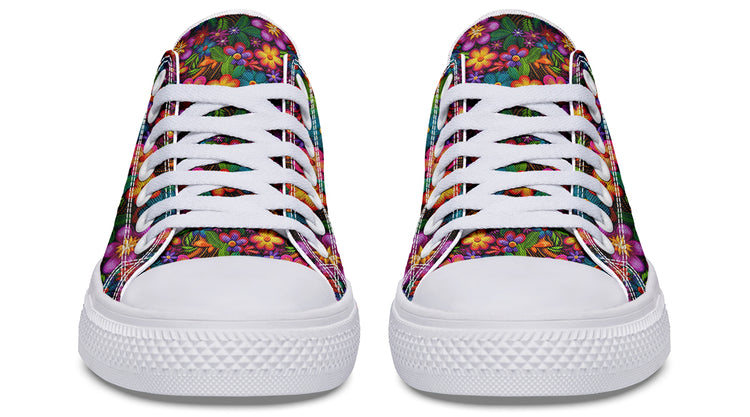 Las Flores Low Tops ( Black or White Sole )