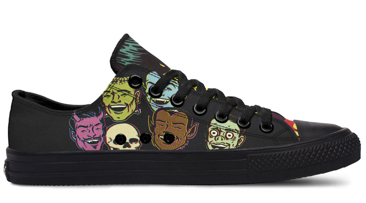 Vintage Monster Low Tops ( Black or White Sole )