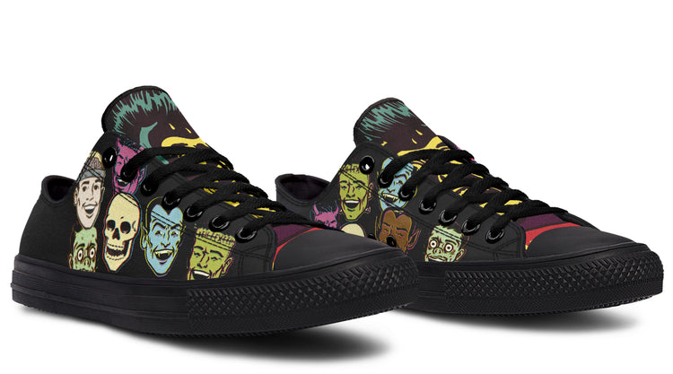 Vintage Monster Low Tops ( Black or White Sole )