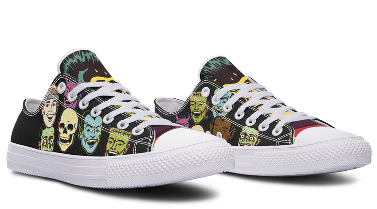 Vintage Monster Low Tops ( Black or White Sole )