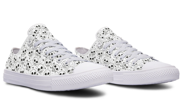 Nervous Skull Low Tops ( Black or White Sole )