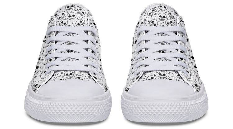 Nervous Skull Low Tops ( Black or White Sole )