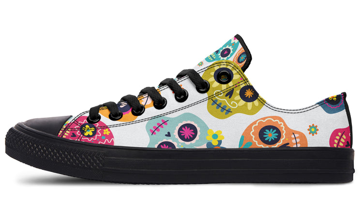 Sugar Skull Low Tops ( Black or White Sole )