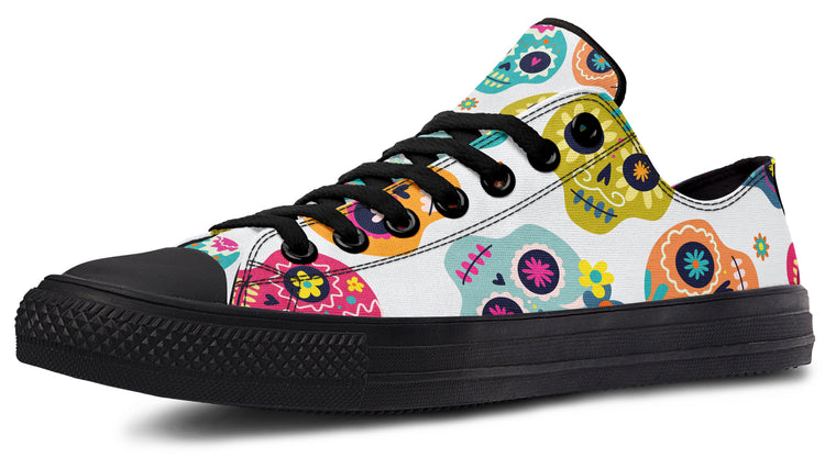 Sugar Skull Low Tops ( Black or White Sole )