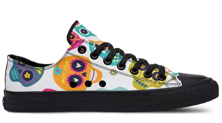 Sugar Skull Low Tops ( Black or White Sole )