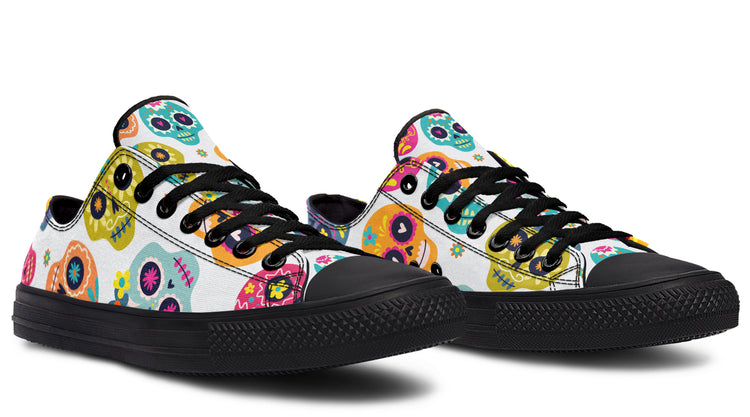 Sugar Skull Low Tops ( Black or White Sole )