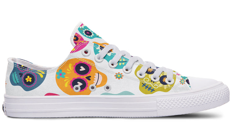 Sugar Skull Low Tops ( Black or White Sole )