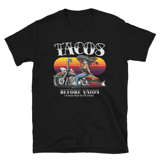 Los Tacos Before Vatos OG Chicana Vibes T-Shirt