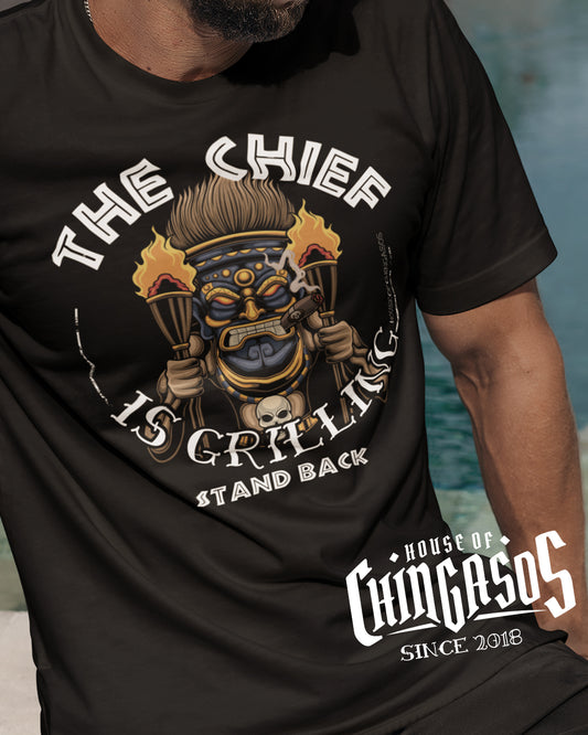 Premium The Chief Is Grilling Tiki Grill Master T-shirt