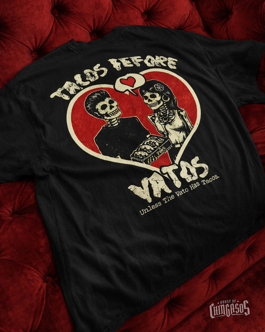 Tacos Before Vatos Rock En Español T-Shirt