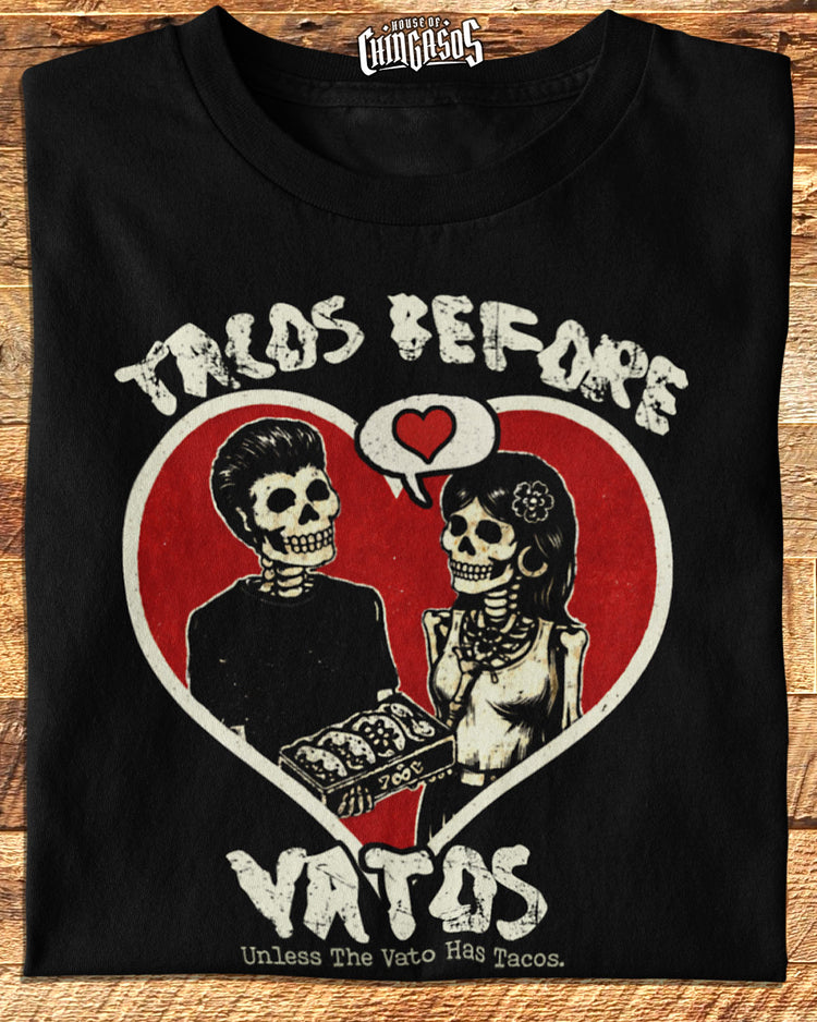 Tacos Before Vatos Rock En Español T-Shirt