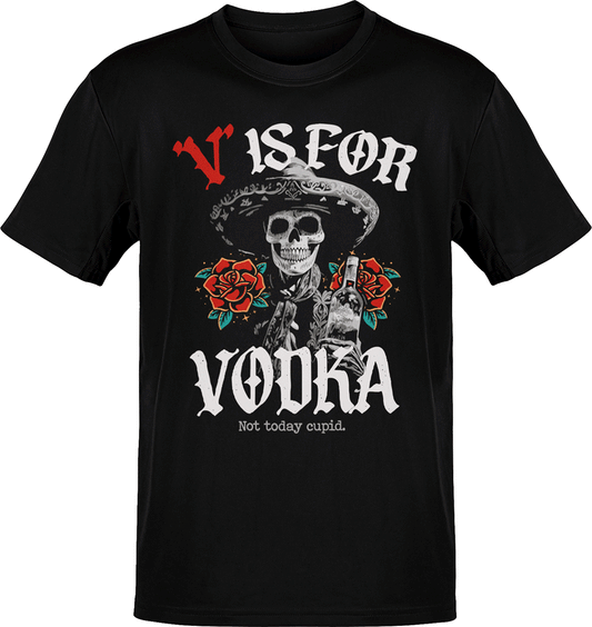 "V" Is For Vodka Valentines Day Party T-Shirt