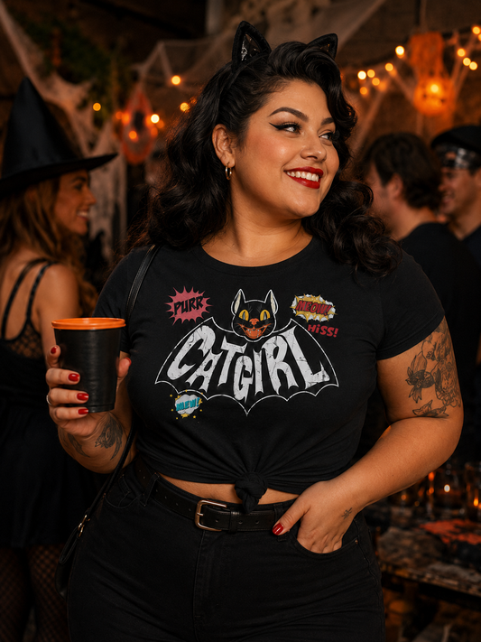 The Catgirl Vintage Rockabilly T-Shirt