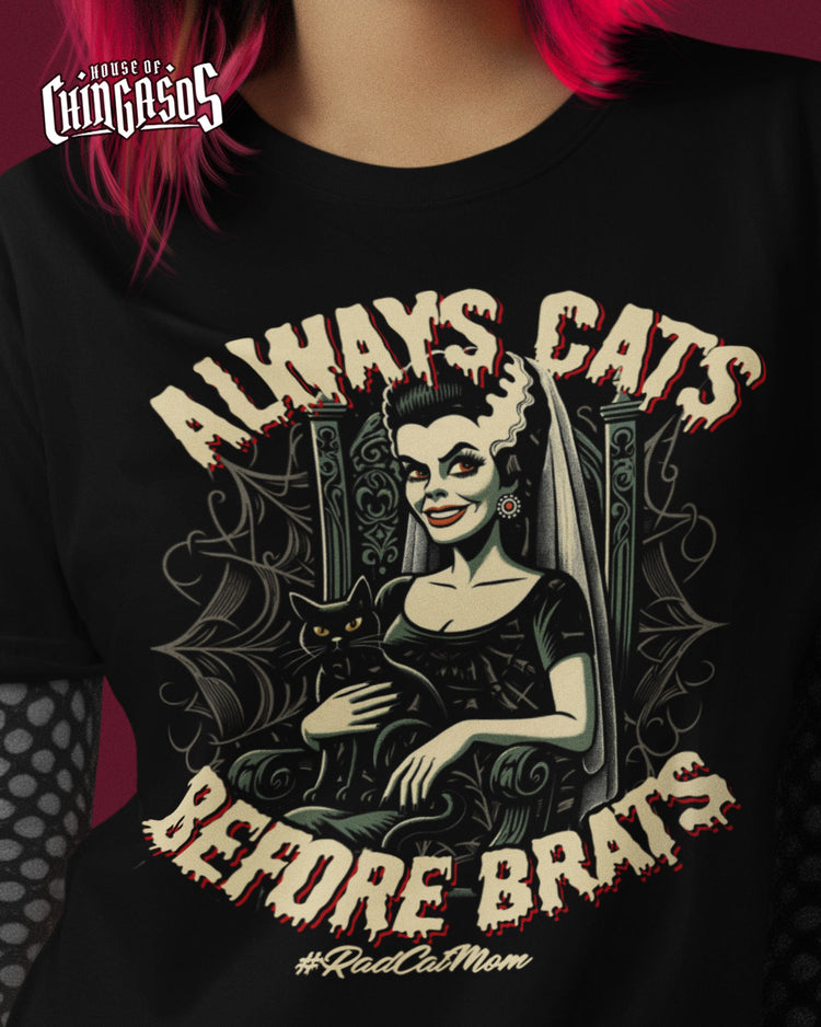 Always Cats Before Brats Old School T-Shirt