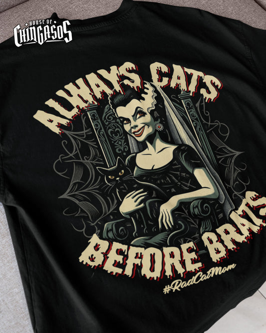 Always Cats Before Brats Old School T-Shirt