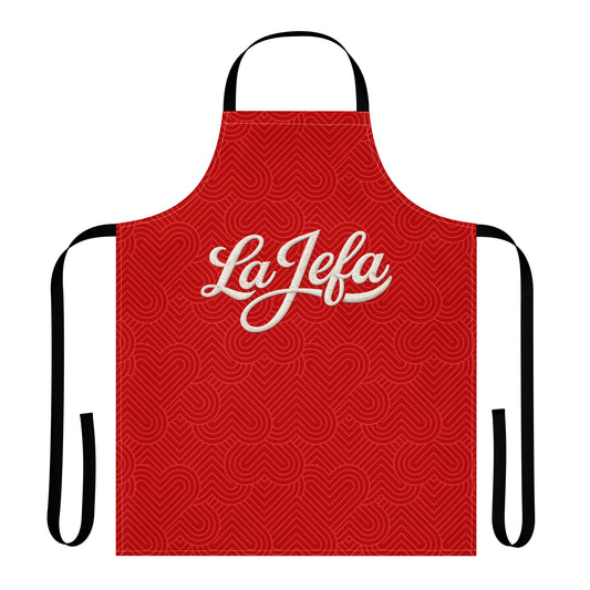 La Jefa Cocina Apron ( Faux Embroidered Print)