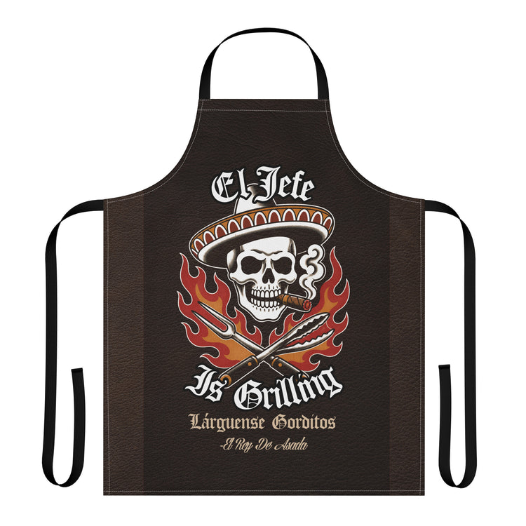 El Jefe Is Grilling - Asada Strapped Apron