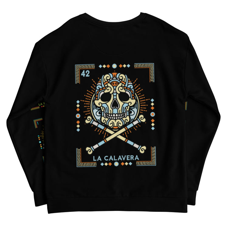 Premium Fleece-Lined Loteria Black Sweatshirt/ Pijama Top