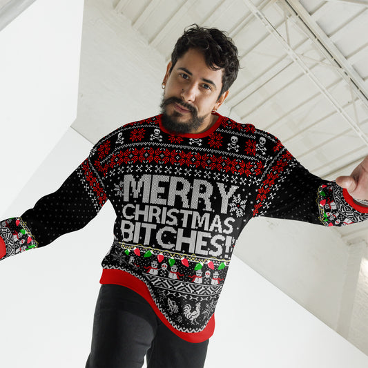 Premium Fleece Merry Christmas B*tches! Pj/ Christmas Sweatshirt
