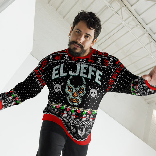 Premium Fleece-lined EL JEFE Navidad Sweatshirt