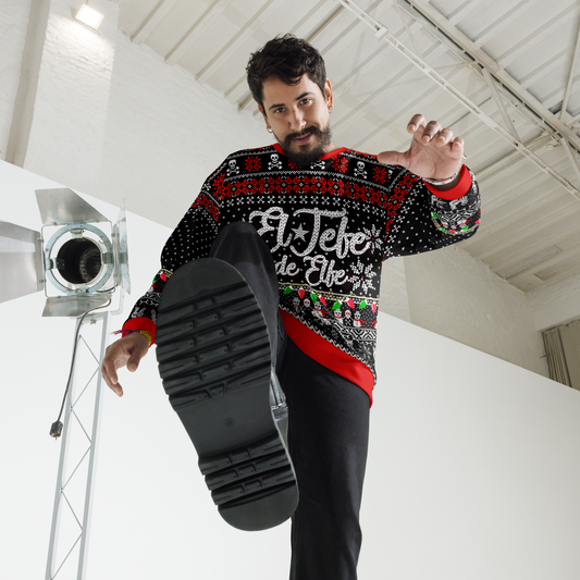 Premium Fleece El Jefe De Elfe Christmas Sweatshirt