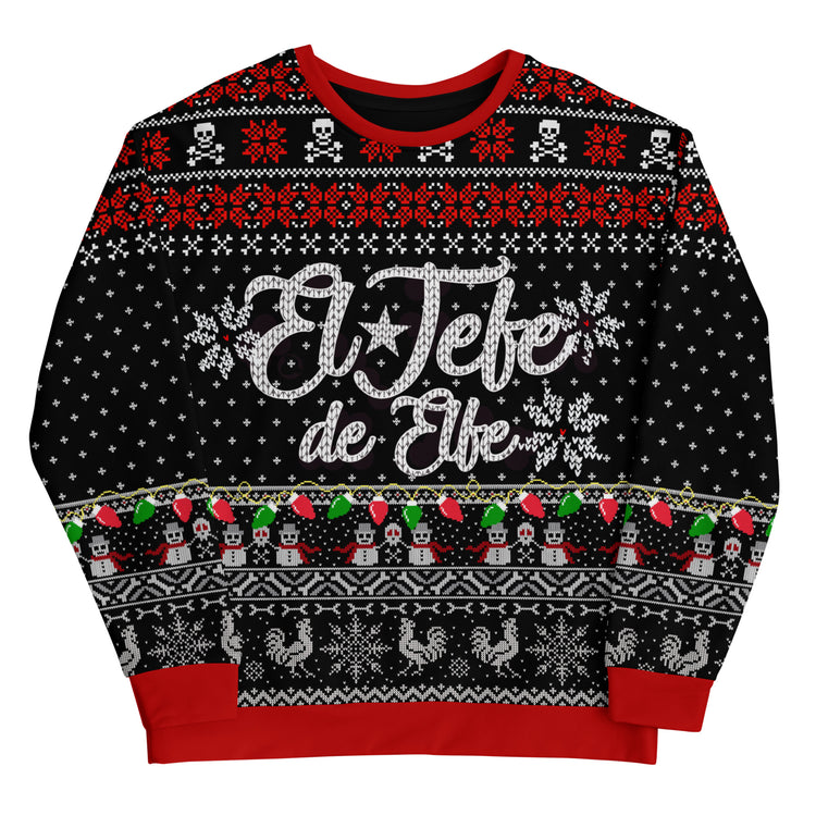 Premium Fleece El Jefe De Elfe Christmas Sweatshirt