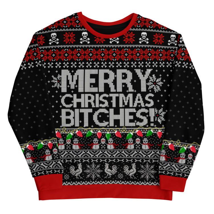 Premium Fleece Merry Christmas B*tches! Pj/ Christmas Sweatshirt