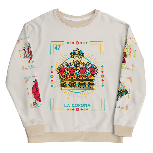 Premium Fleece-lined Loteria Navidad Sweatshirt Pajama Top