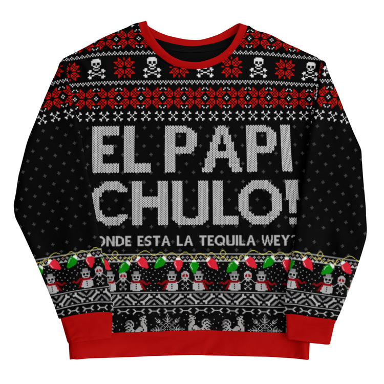 Premium Fleece-lined Papi Chulo Navidad Sweatshirt