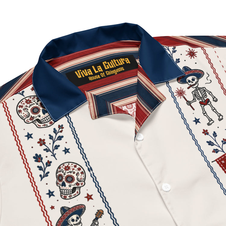 Calacas 4th of July Guayabera