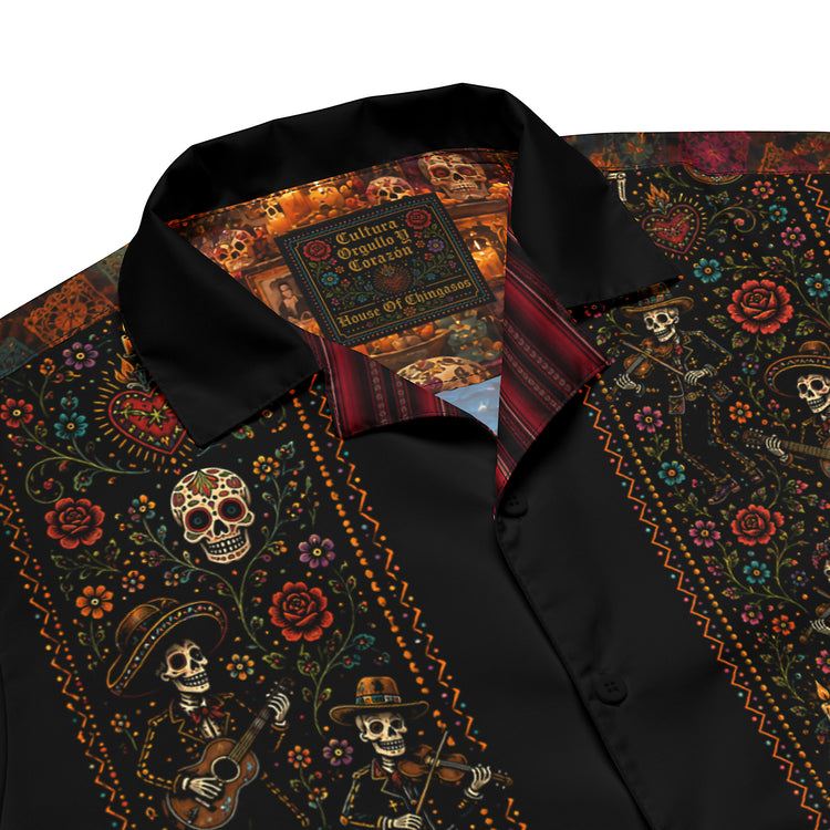 Dia De Los Muertos Guayabera
