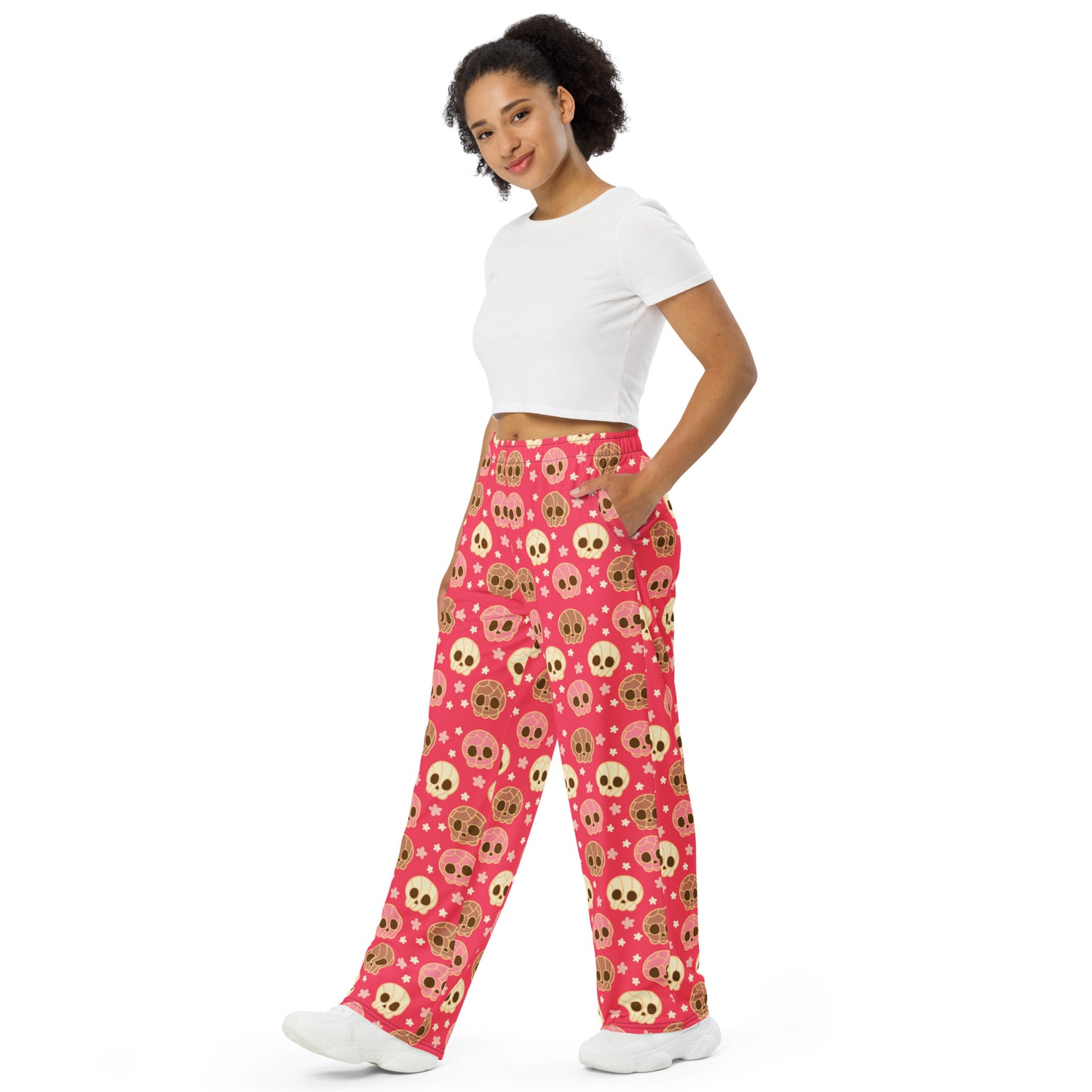 Mis Conchitas Calaveras wide-leg Pijama Pants