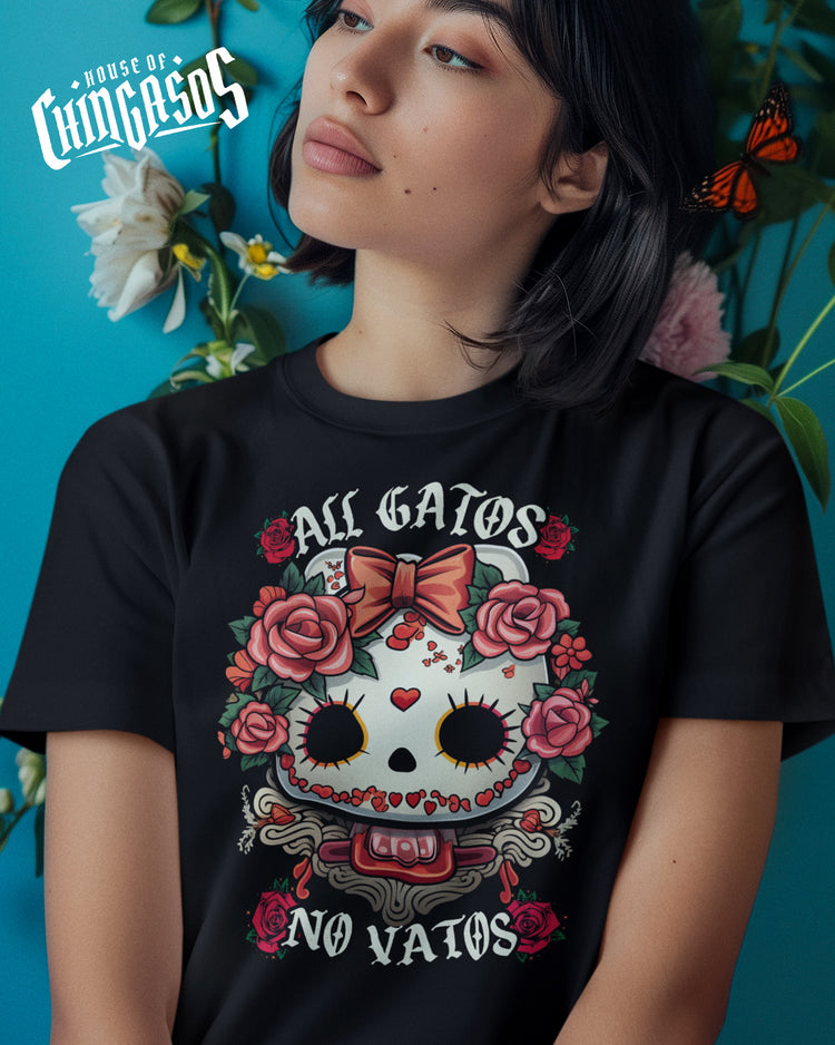 All Gatos No Vatos Chingona Kitty T-Shirt